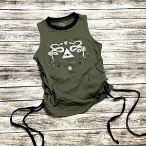 Juniors X-Small (1) NoBo Lace Up Side Snakes Pyramid Tank Top Excellent Conditio